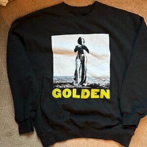 Harry Styles Merch Golden logo black sweatshirt size medium